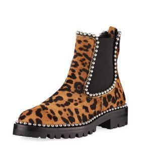 Alexander Wang Leopard Spencer Boots with Studs